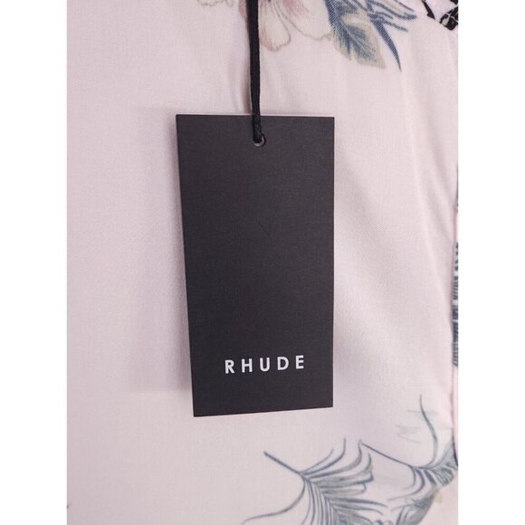 Rhude Hawaiian Shirt Size S Mens Pink Multi S/S 2022 NWT - Picture 7 of 13